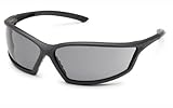 Gateway Safety 41GB3Z 4x4 Polarized Wraparound Safety Glasses, Gray Lens, Glossy Black Frame [並行輸入品]