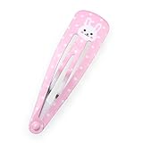 キッズパッチン留めヘアピン うさぎピンク C23-04 ジュニア子供