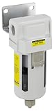 PneumaticPlus SAF4000M-N04B Compressed Air Particulate Filter, 1/2 NPT, Manual Drain, Poly Bowl, 10 