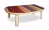 Takatatsu&amp;Co.(有)高松辰雄商店 COUS-COUS2 ローテーブル 120 5種(ウォールナット / バーチ / ゼブラ / カリン / ナラ)突板 幅120cm×奥行80cm×高さ39.5cm 北欧テイストタイプ ヒ