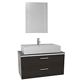 Iotti an715 Auroraダブル容器シンク浴室洗面化粧台壁マウントwith Lighted Mirror含ま 38" Iotti AN735 1