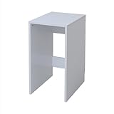 JKプラン 1cmピッチで棚板調整できるキャスター付き隙間ラック ロータイプ 収納ボックス (収納ボックスサイズ）幅37cm 奥行き47cm 高さ73cm ホワイト YHK-0210-WH