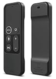 【elago】 Apple TV 4K 2017 / AppleTV HD 対応 リモコン ケース Siri Remote コントローラー 用 耐 衝撃 シリコン ケース 落下防止 用 ストラップ 付属 カバー [ AppleTV 4K 第1世代 / アップルTV 第4世代 対応 ] R1 INTELLI ブラック