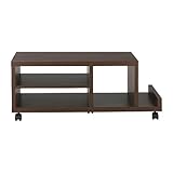 【完成品・組立不要】 ブックスタンド付き テレビ台 キャスター ローボード TV台 〔幅90cm〕 ダークブラウン