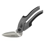 C.Jet Tool 万能ハサミ ステンレス鋼製 強力 プラスチック 段ボール カーペット 金属 なんでも切れる 多目的切断ハサミ - 角度付きブレード グリップ開き幅調整 作業用 解体 DIY工具 - 黒