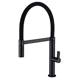 hanebath真鍮キッチン蛇口シングルレバープルダウンwith真鍮スプレーヘッド付き、キッチンシンク洗面¡ 13-020B