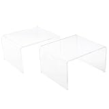 アクリルテーブル サイドテーブル 2台セット コの字 センターテーブル クリア 無色透明 透明感 インテリア 家具 2点セット アクリル樹脂 アクリルサイドテーブル アクリル テーブル ローテーブル 軽量 アクリルスタンド 展示台 ディスプ