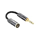 ipovoq 4.4 mm 3.5 mm 変換 ケーブル 4.4 mm バランス 3.5 mm 変換 10CM 単結晶銅 4.4mm バランスケーブル 4.4 mm 5 極 3.5 mm 3 極 変換 オーディオケーブル 4.4mm メス 3.5mm オス (4.4mm メス 3.5mm ブラック)