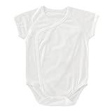 (チャックル) chuckle *WAFUわふ*ワンタッチ新生児ロンパース肌着【50-60cm】【日本製】 ホワイト 50-60cm M8113-00-10