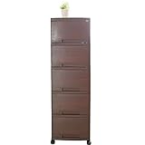 チェスト 収納ボックス 木目調LUGSラグス5段収納ケース ダークブラウン   リビング収納