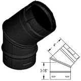 シンプソンDuravent 3045b 3 "ブラックペレットベント45度エルボ