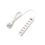ELECOM 電源タップ 一括スイッチ 省エネ スイングプラグ 6個口 3m ホワイト T-E3A-2630WH