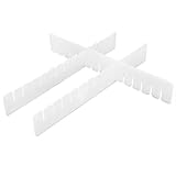 uxcell　引き出しディバイダー　クロセット　スペア　ホワイト　プラスチック製　3個入