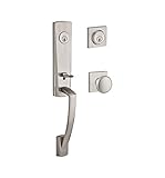 Baldwin DCMIAXROUCSR150 Reserve Double Cylinder Handleset Miami x Round with Contemporary Square Ros