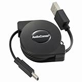 AudioComm USB Type-C巻取ケーブル C-A 0.8m SMT-L08MCA-K 01-7074