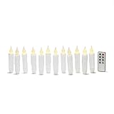 Set of 12 Resin Drip 4.8" Taper Candle with Timer [並行輸入品]