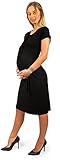 sofsy Soft-Touch Rayon Blend Tie Front Nursing & Maternity Fashion Dress (5, ブラック)