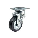 ナンシン 産業用自在キャスター ブレーキ付 ゴム車輪 STM-100VS W-3R
