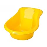 TIDLT バスタブ ベビーバス PP + EVA素材 新生児用品 座って二重に横たわる 73 * 52 * 23CM ピンク 青 イエロー (色 : イエロー いえろ゜)