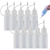 SAKURAN ニードルボトル ニードルチップ 針付き アプリケーター 接着剤ボトル スポイト 精密 小分け DIY塗料容器10ml (10個セット)