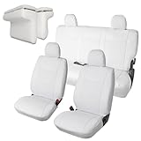 TRISTAR'S [ハイエース レジアスエース 200系 S-GL スーパーGL専用 1型～7型 対応] フロント・セカンド用 シートカバー | コンソールボックス付き アームレスト 同色セット（ホワイトレザー）