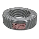 テイコク VVFケーブル 600Vビニル絶縁ビニルシースケーブル 平形 2.0mm 2心 100m巻 灰色 VVF2.0×2C×100m