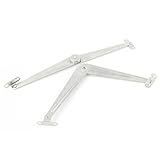 SODIAL(R) 金属家具キャビネット蓋サポート　ヒンジステアーペア - シルバートーン