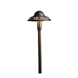 Kichler Lighting 15857AZT27 Pierced Dome 4W 2700K Design Pro LED 12V Path & Spread Landscape Fixture