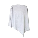 BABYBOBO 授乳ケープ ポンチョ型 360度安心 高品質 綿100% 通気性抜群 赤ちゃんに優しい 風通しがいい 出産祝い フリーサイズ(ライトグレー)