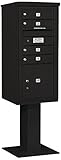 Salsbury Industries 3410sa-04blk 4 C Pedestalメールボックス、ブラック