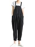 （モダンミス）Mordenmiss オーバーオール レディース ゆったりワイドパンツ ゆったり ブラック1