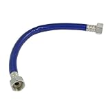 uxcell シャワー・ホース　プラスチックで被覆　ブルー　浴室チューブ　筒状の形状　30cm長い