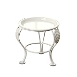 OUNONA ポットスタンド　ポットラック　植物ポットホルダー　プラントディスプレイスタンド　花　フラワー　金属　ラウンド　花植物ポットスタンド（ホワイト）