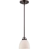 Nuvo Lighting 60/5115 Bentley One Light Mini-Pendant 100 Watt A19 Max. Frosted Glass Hazel Bronze Fi