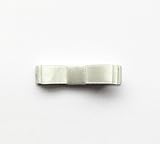 Baby Deer Clips ヘアクリップ for ベビー キッズ サテンダブルリボン (ホワイトグレー)