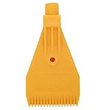 SODIAL 1/4 BSPおねじ ABS 単一の穴 エアブローオフ フラットジェットノズル 黄色