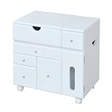 JKプラン Palettyシリーズ コスメワゴン ワイドタイプ ホワイト SL-001-wh