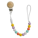 Non-Toxic BPA Free Silicone Statement Beaded Pacifier and Teether Clip (Summer) [並行輸入品]