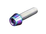 チタンボルト M8×40mm P1.25 キャップボルト 虹色 レインボー 六角穴付きボルト テーパー