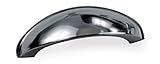 Laurey 59326 Cabinet Hardware 64MM Cup Pull, Geo Design, Polished Chrome [並行輸入品]