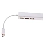 Dolity Macbookに対応 USB 3.1 タイプC → USB RJ45 高速 イーサネット LAN アダプタ ハブ ケーブル アクセサリー 部品