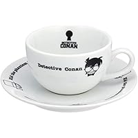「 名探偵コナン 」 コナン(マーク柄) カップ&ソーサー 220ml 白 024727