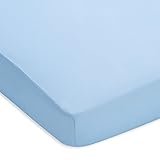 Breathable Baby Ultra Plush Blue Mist Solid Fitted Sheet by BreathableBaby