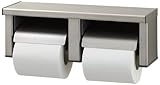 LIXIL(リクシル) INAX 棚付ワンタッチ式 2連紙巻器 ステンレス(ヘアライン) CF-63HS