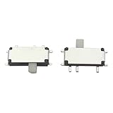 Goliton® 50X PC 2位1P2T SPDTミニSMT SMDスライドスイッチ 直角7ピンPCB MSK-12C01-07 シルバー