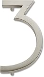 Atlas Homewares AVN3-BRN Modern Avalon 4.5-Inch No. 3 House Number, Brushed Nickel [並行輸入品]