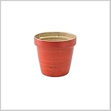 ナチュラル カラフル ポット プランター バンブー スタッキング ガーデン 雑貨 SPIN BAMBOO POT Sサイズ RED