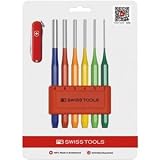 PB SWISS TOOLS 755BLRBCNJ 平行レインボーピンポンチセット アーミーナイフ付