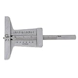 P Prettyia 全2種　トレッド深度定規　高品質　トレッドデプスルーラー　タイヤパターン検査　バーニア　 - スクエア