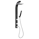 Pulse ShowerSpas 1020-B Splash Abs Shower System, Black with Chrome Finish
